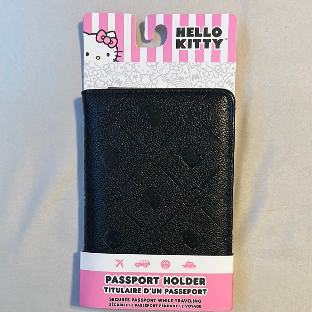 Hello Kitty Black Key Card Holder Embossed Design